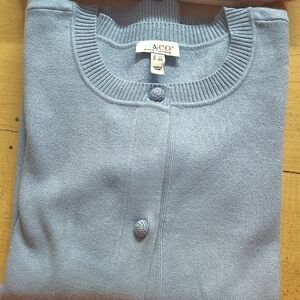 d&CoWomen's Soft Blue Cardigan Sweater